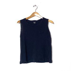 Madewell Pocket Slub Tank Top in Black
